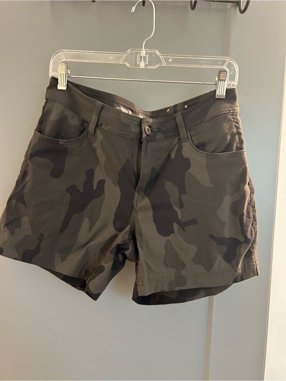 Prana Olive & Dark Gray Camo Performance Shorts